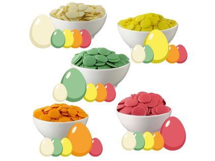 Barevné polevy Lumea Velikonoce, 5x100g 🥚