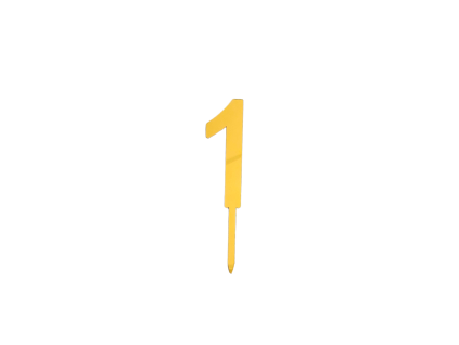 Plastové zlaté číslo 1