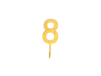 Plastové zlaté číslo 8