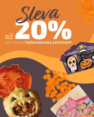 🕷️ Sleva až 20 % na vybraný halloweenský sortiment! 🎃 Blíží se čas kouzel, dýní a sladkostí! Pusťte se do strašidelně...