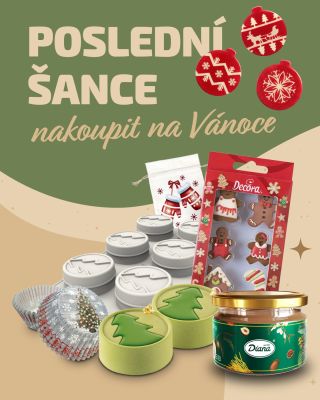 Důležité info pro vaše pečení. 🎄🎁 Chybí vám čokoláda, formičky nebo zdobení? Garance doručení do Štědrého dne platí pouze...
